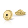 Pendientes de Bebe/Niña oro de 18k, diseño margarita con piedra de 3-4-5,con cierre de presión o rosca, elija el suyo. (3 MM - R