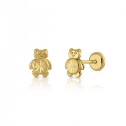 pendientes de oro diseño oso