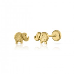 pendientes de oro diseño elefante