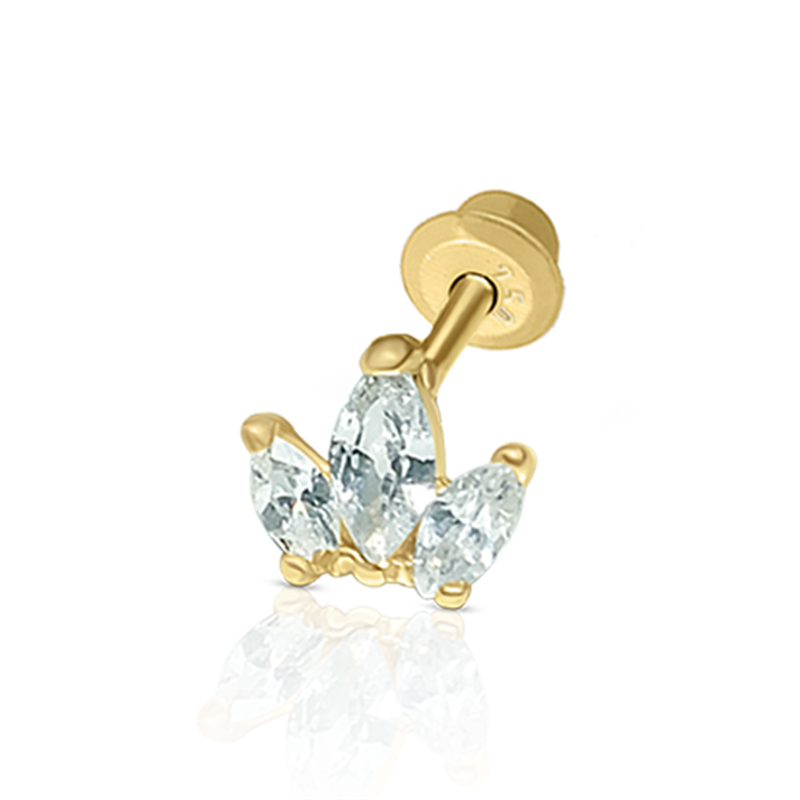 Piercing Corona Circonitas en Oro 9K Piercing Corona Circonitas en Oro 9K